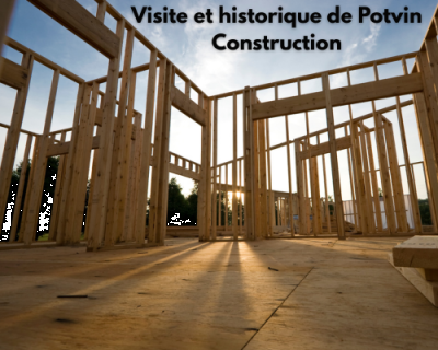 Visite et historique de Potvin Construction – EN PRÉSENTIEL